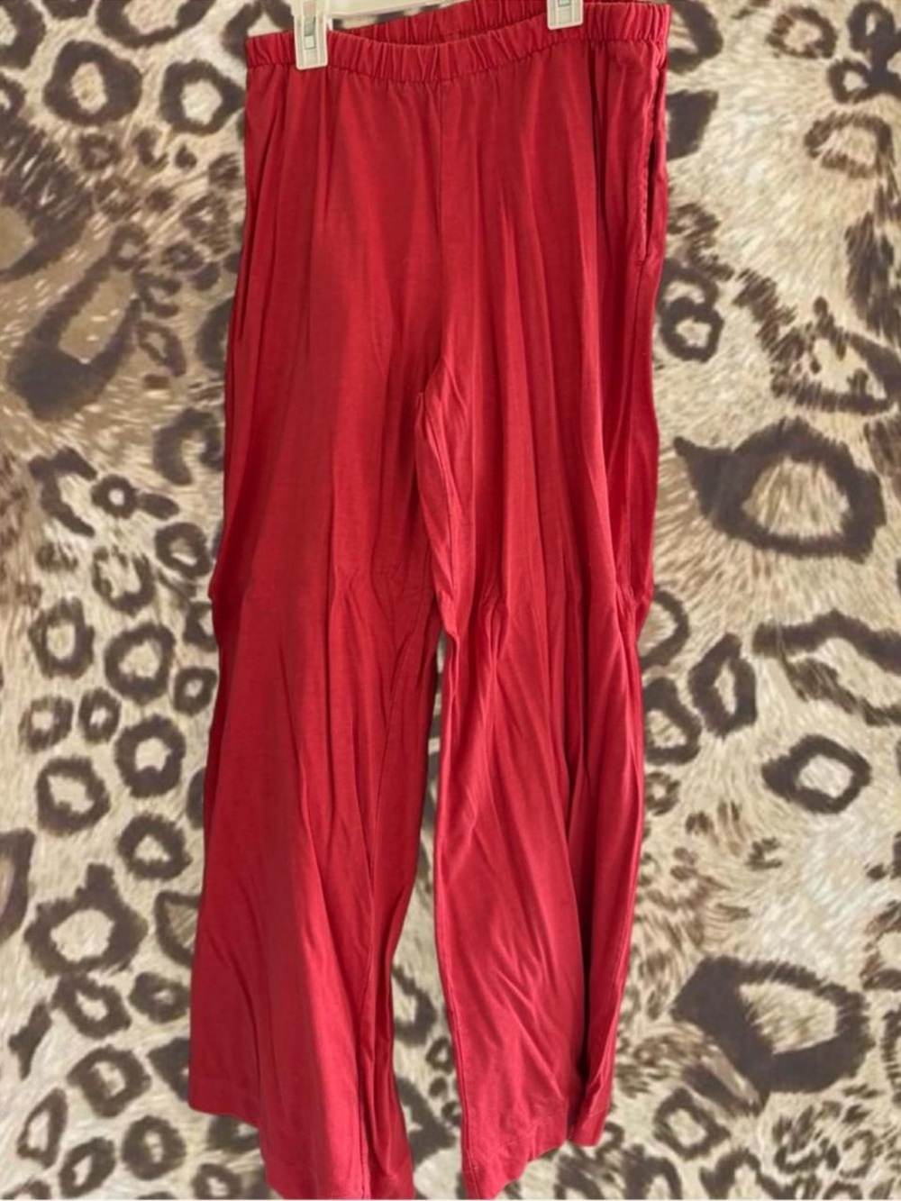 GAP Red Wide-Leg Knit Pants
